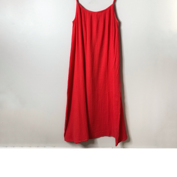 NWT Eileen Fisher Cami Dress Plus Size Lofty Gauze Watermelon Coral Sleeveless - Picture 4 of 16